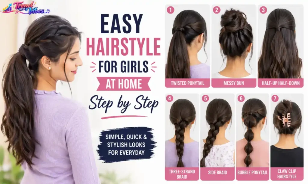 Easy Hairstyle for Girls at Home Step by Step